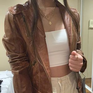 Genuine Cognac Leather Jacket